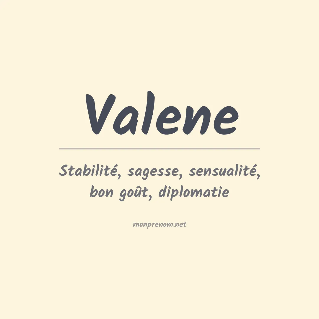 Signification du Prénom Valene Signification du Prénom Valene