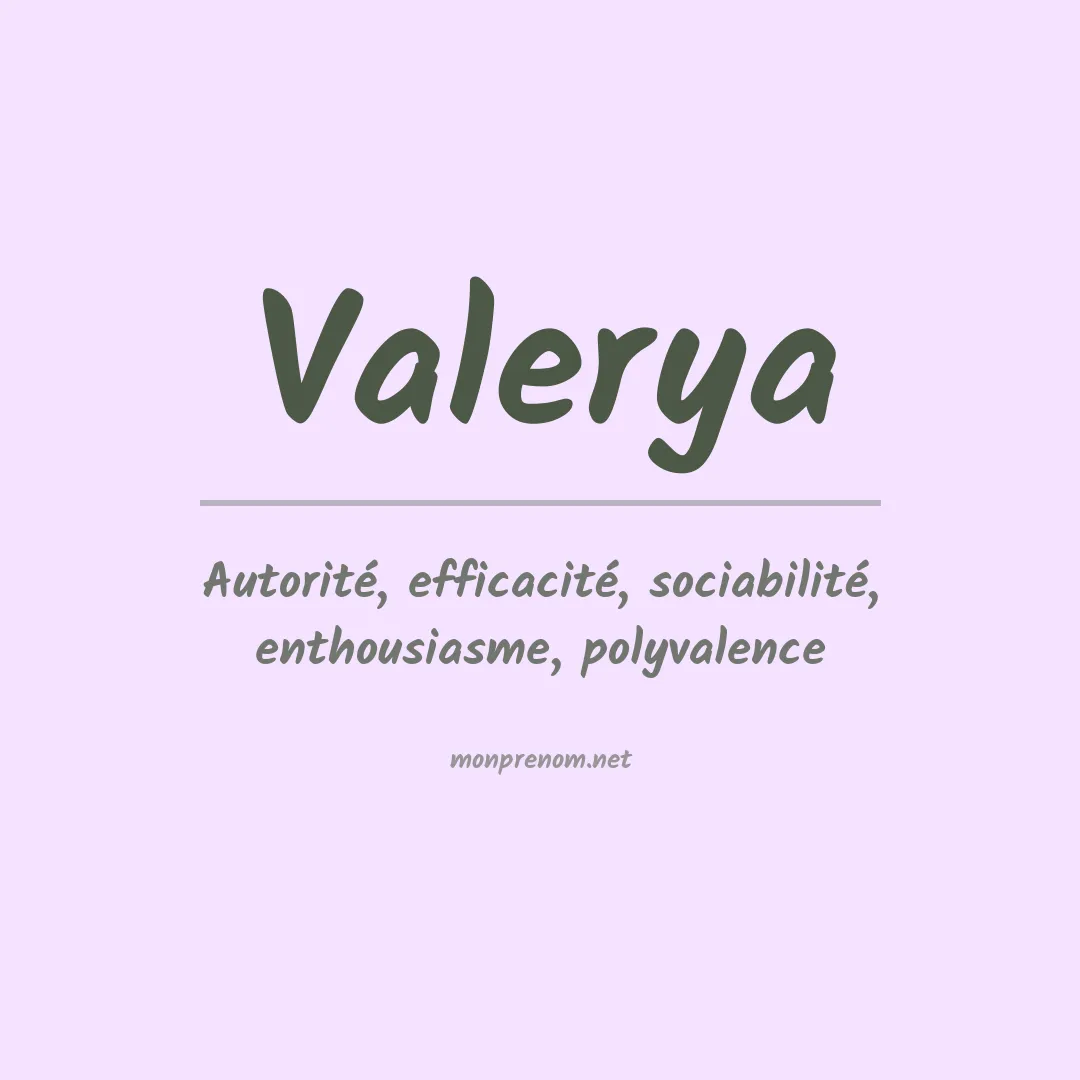 Signification du Prénom Valerya