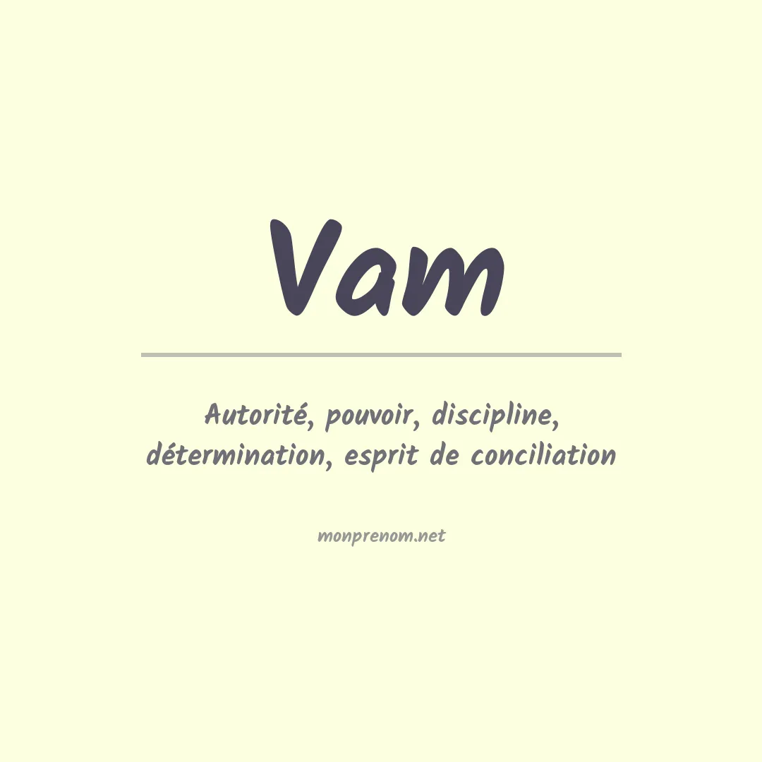 Signification du Prénom Vam