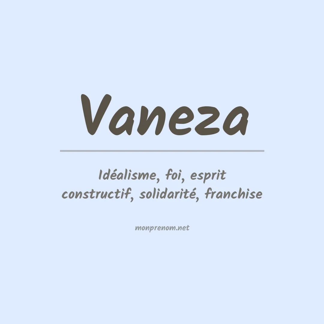 Signification du Prénom Vaneza