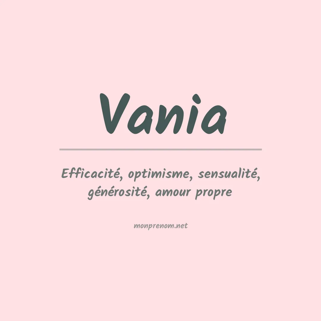 Signification du Prénom Vania