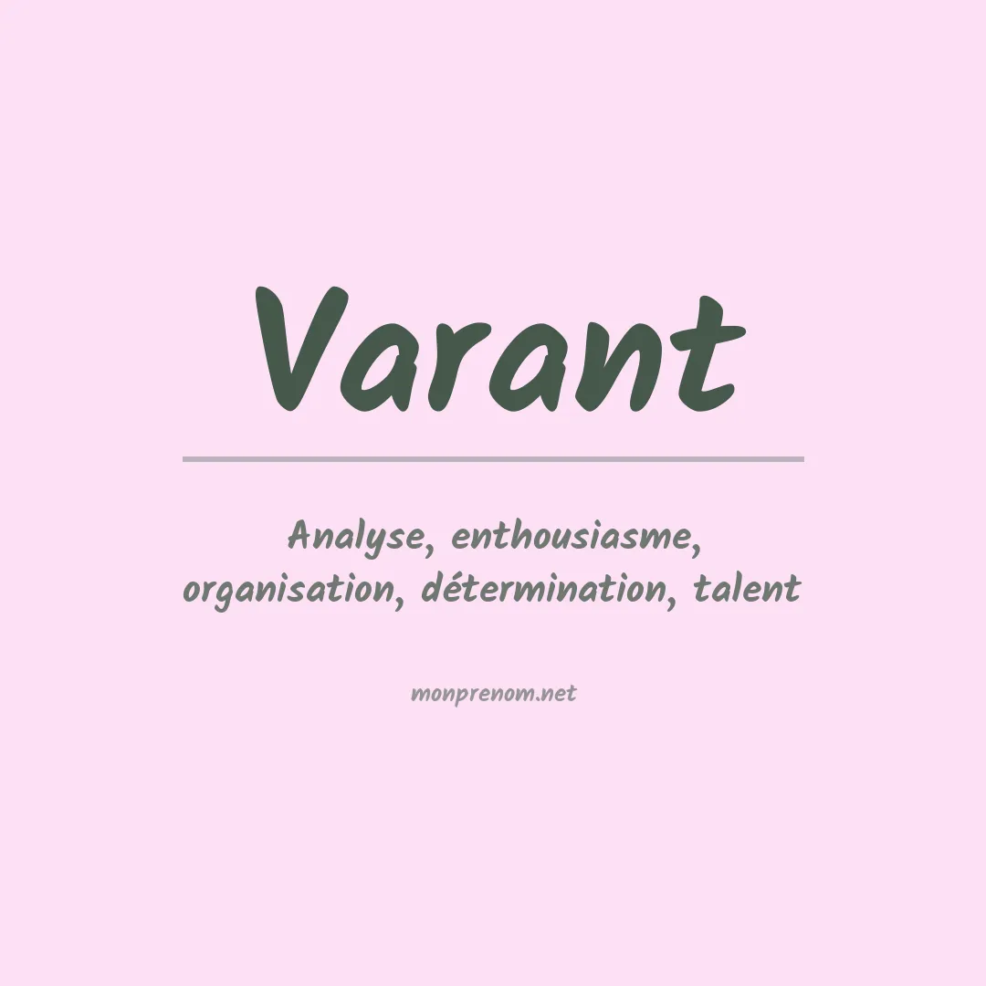 Signification du Prénom Varant