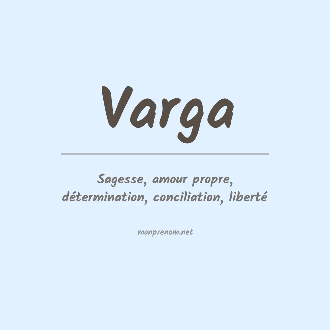 Signification du Prénom Varga