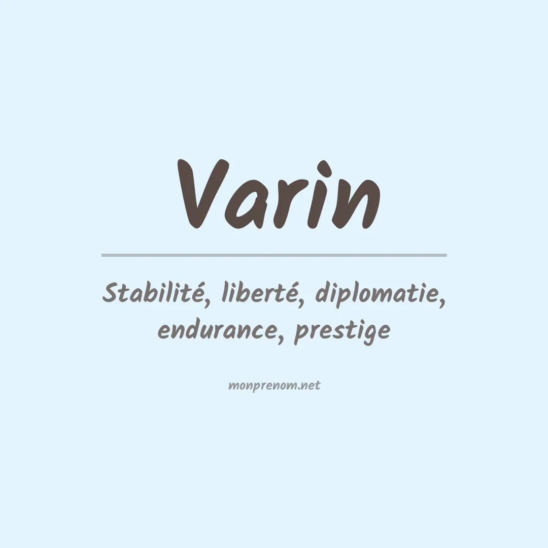 Signification du Prénom Varin