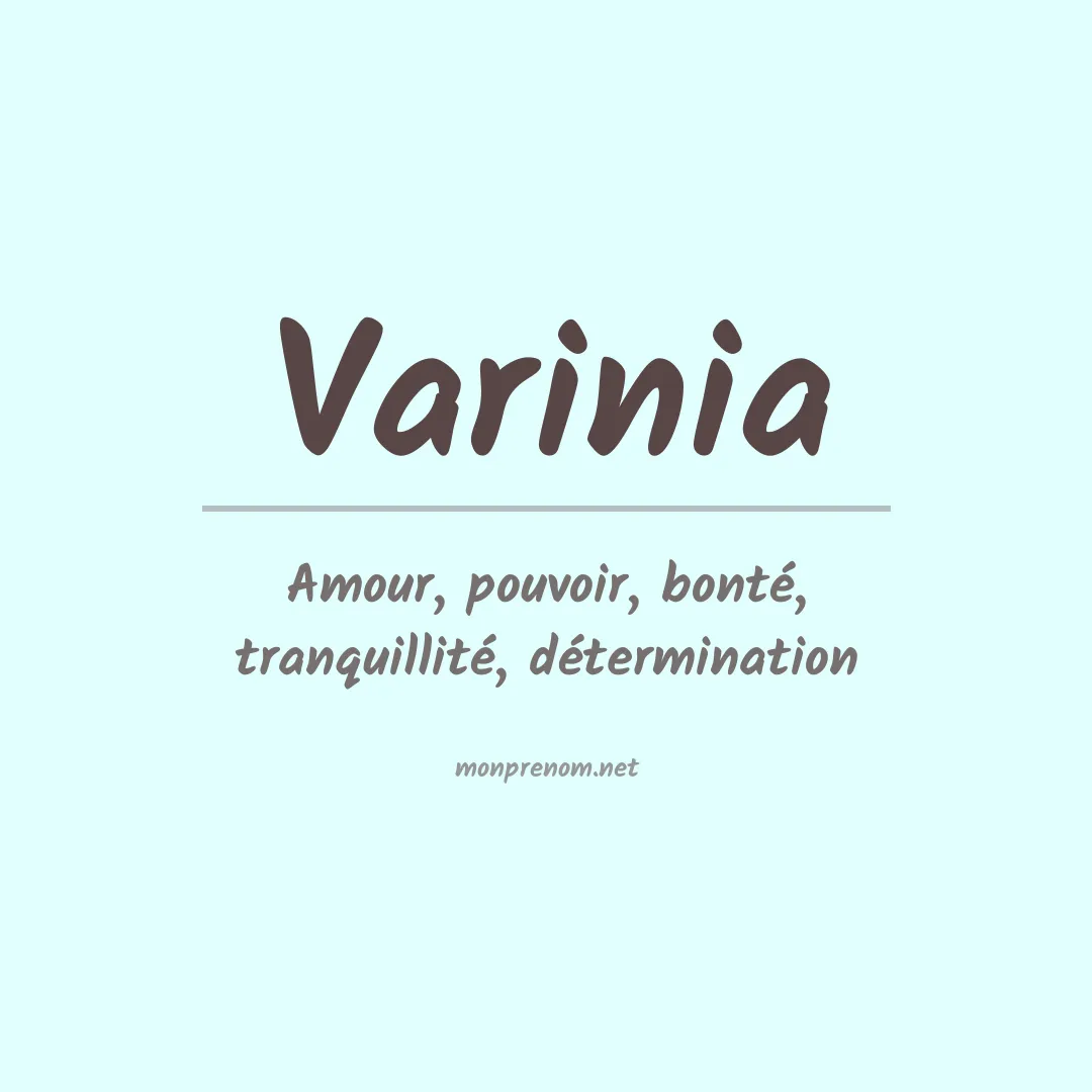 Signification du Prénom Varinia