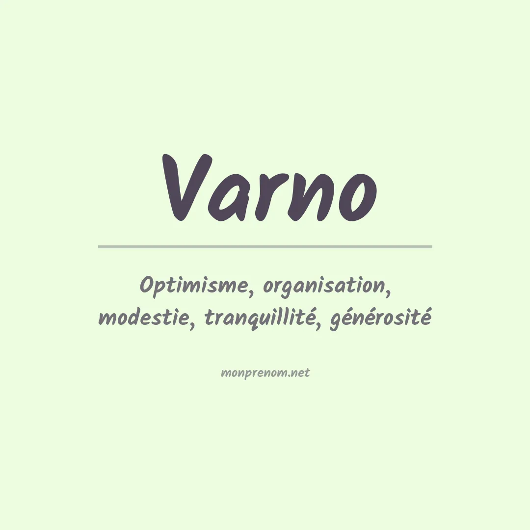Signification du Prénom Varno