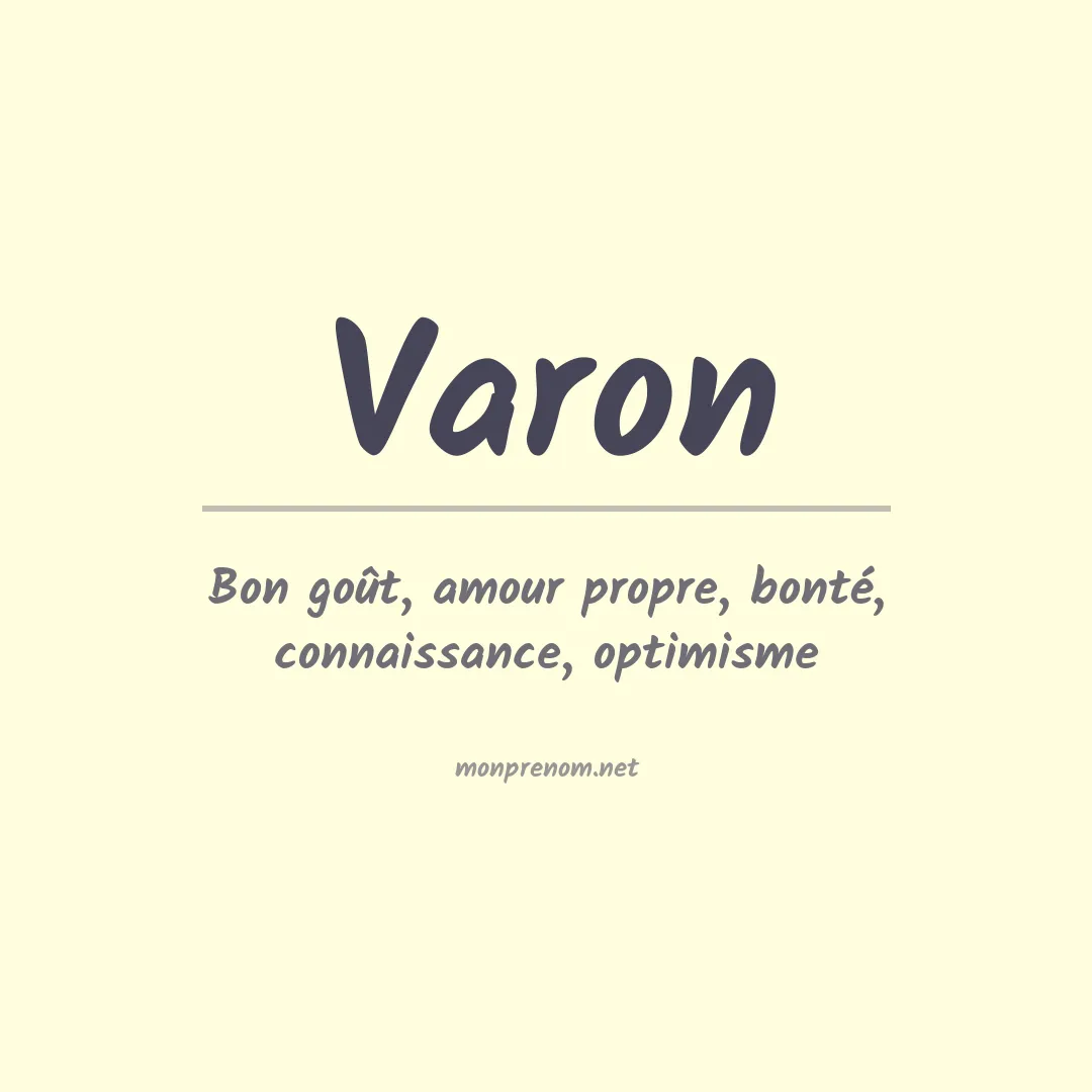 Signification du Prénom Varon
