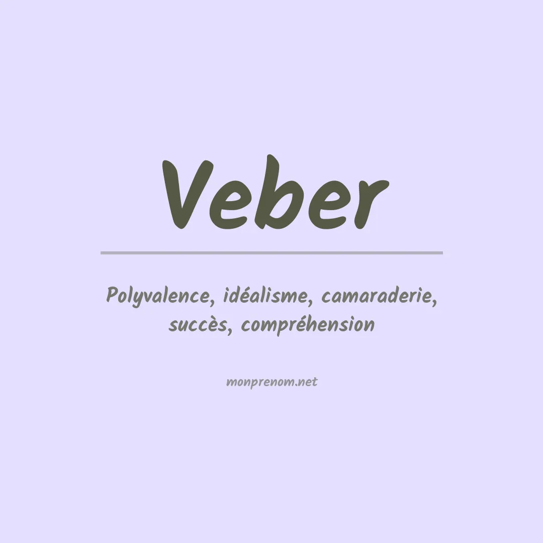 Signification du Prénom Veber Signification du Prénom Veber