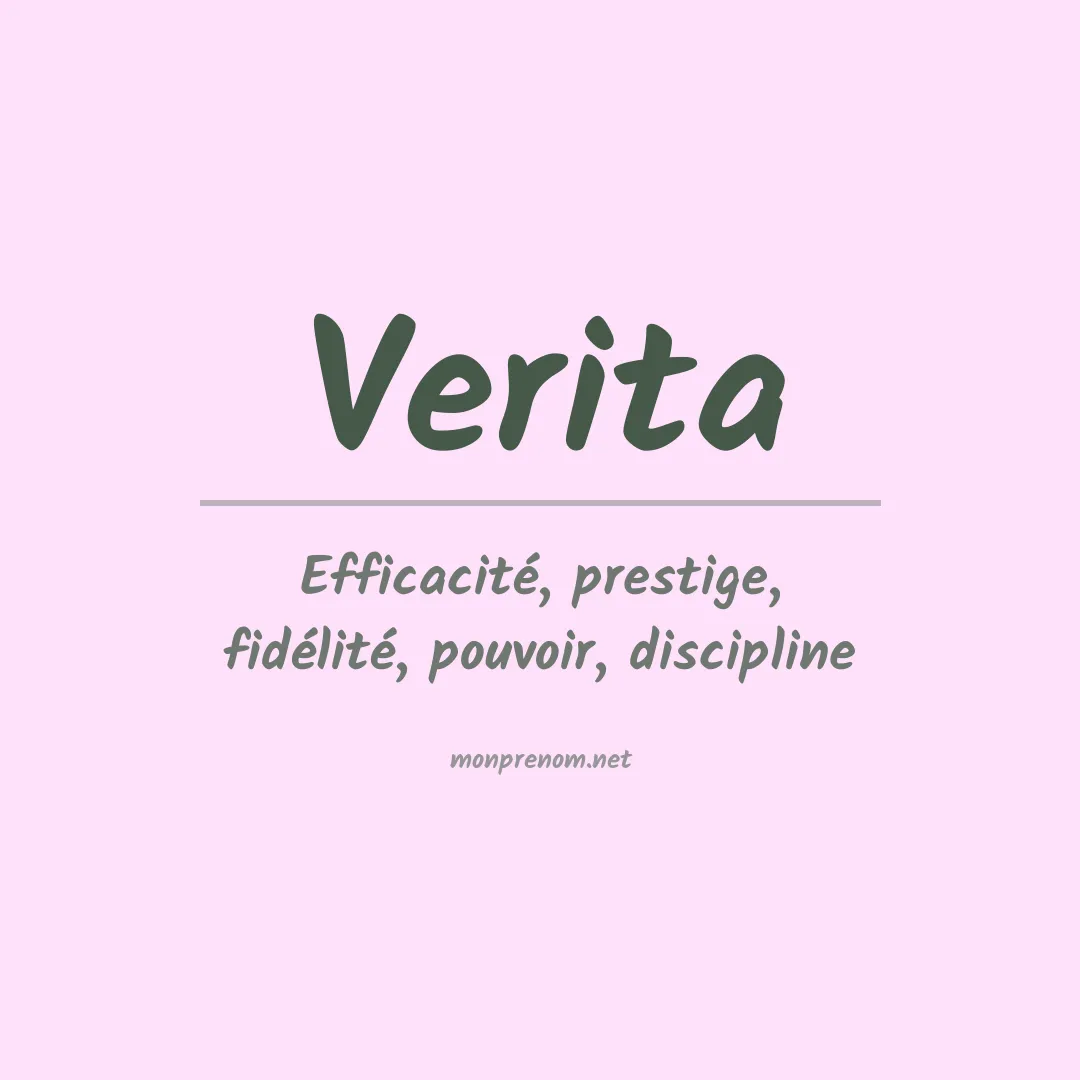 Signification du Prénom Verita Signification du Prénom Verita