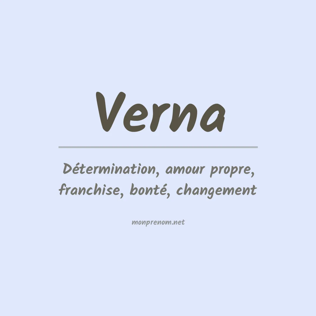 Signification du Prénom Verna
