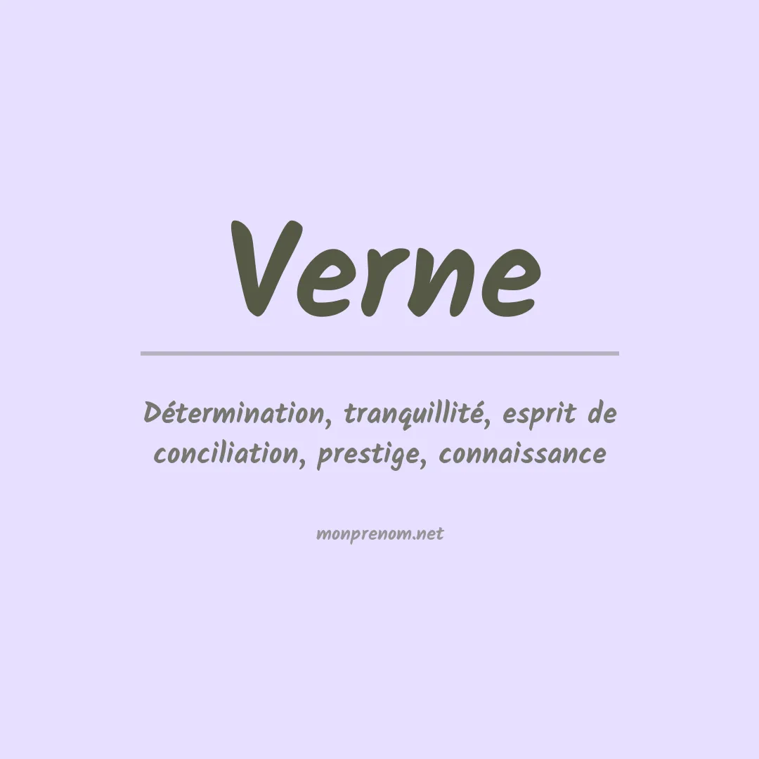 Signification du Prénom Verne