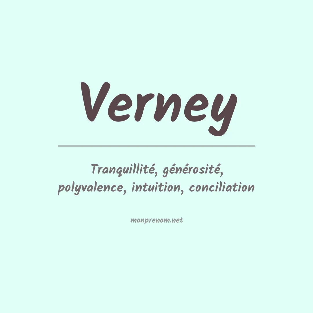 Signification du Prénom Verney Signification du Prénom Verney