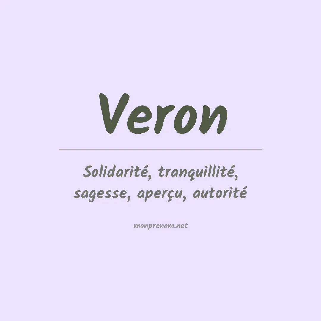 Signification du Prénom Veron