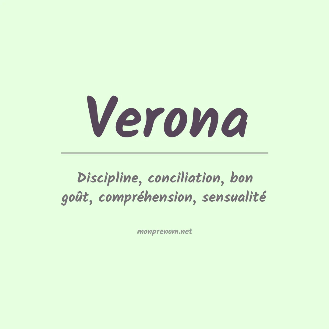 Signification du Prénom Verona