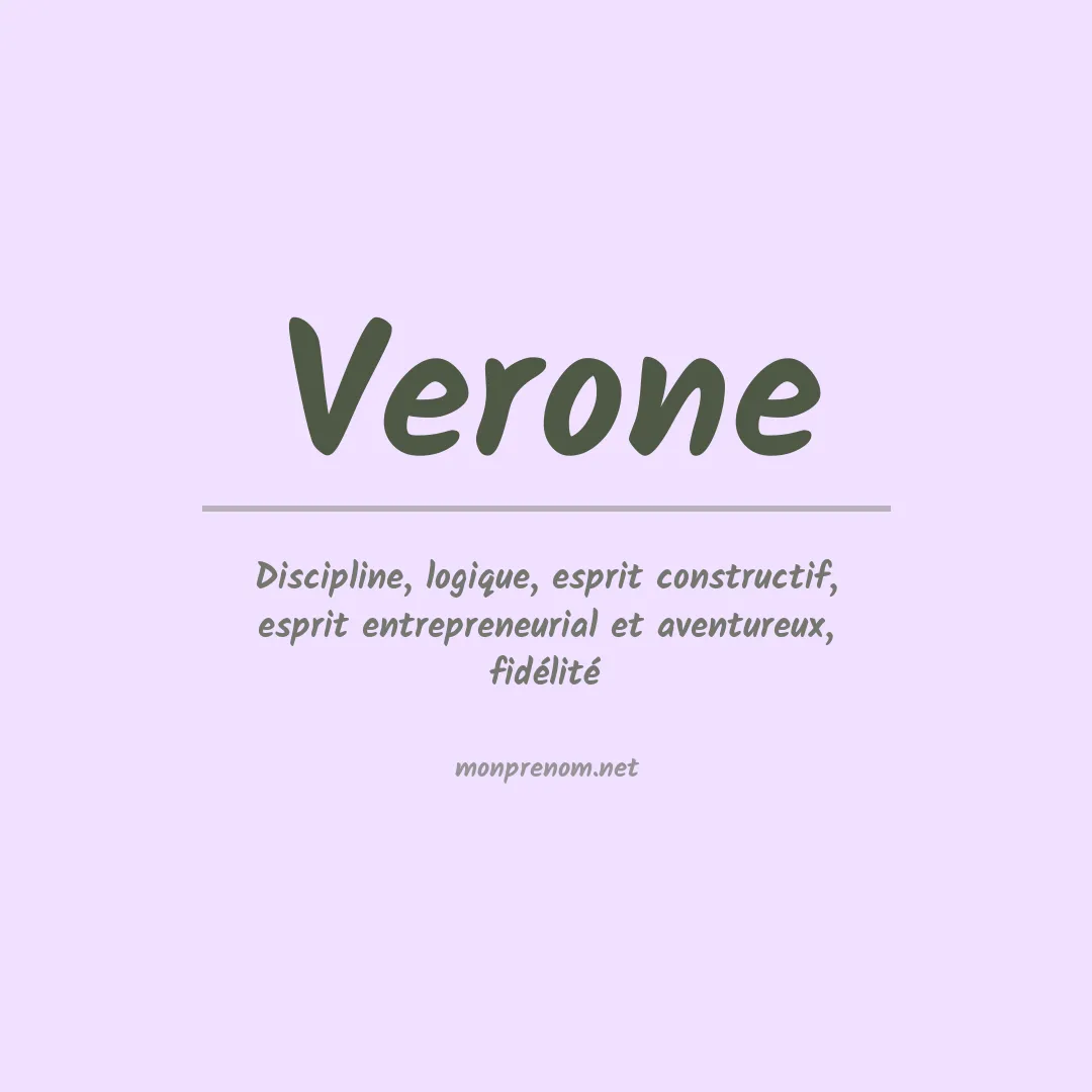 Signification du Prénom Verone Signification du Prénom Verone