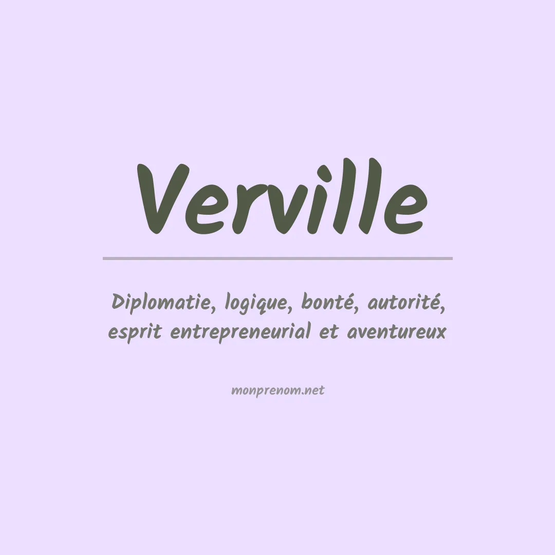 Signification du Prénom Verville Signification du Prénom Verville