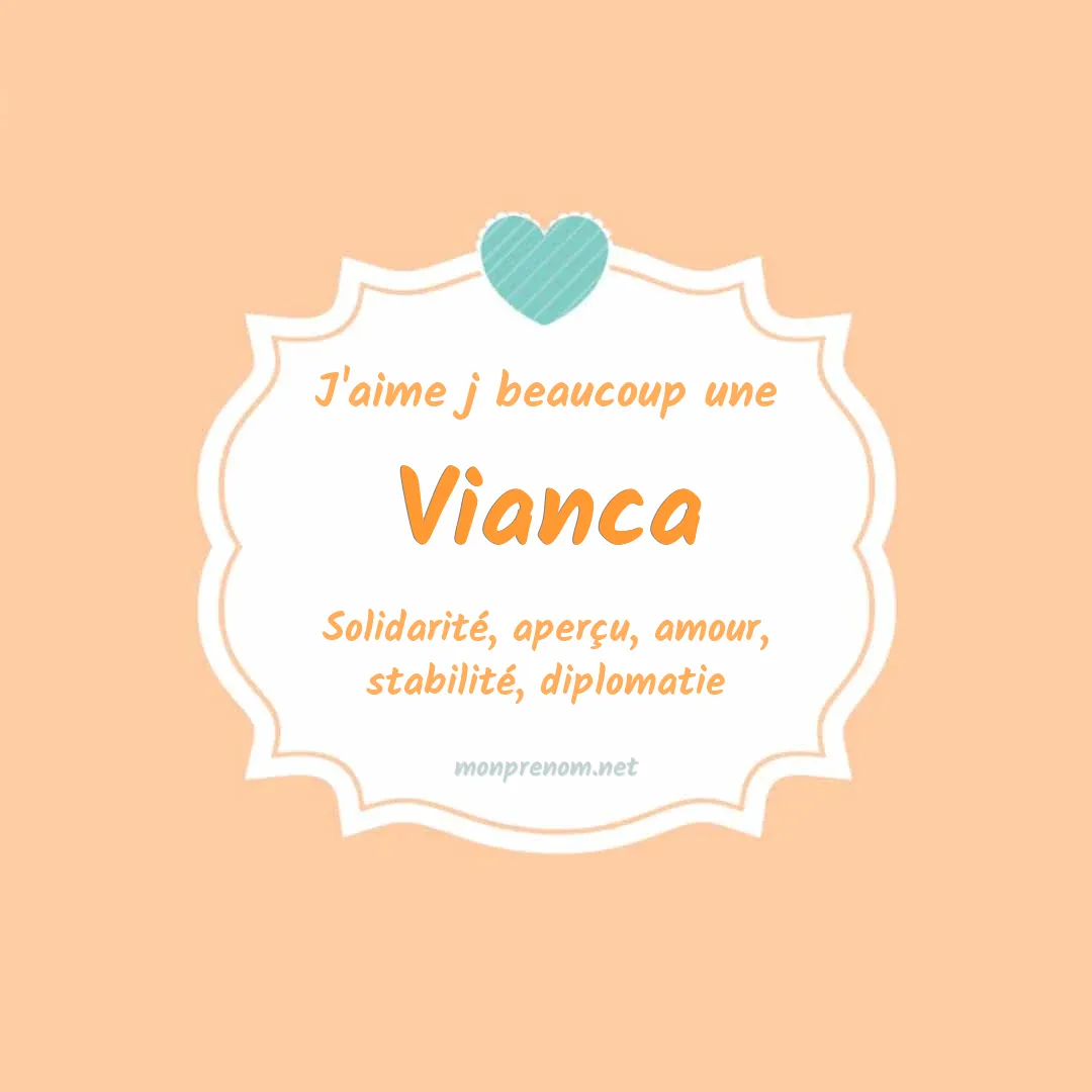 j'aime beaucoup Vianca