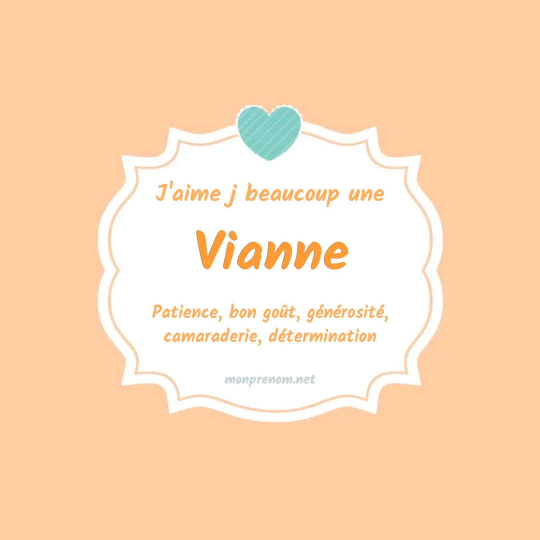 j'aime beaucoup Vianne