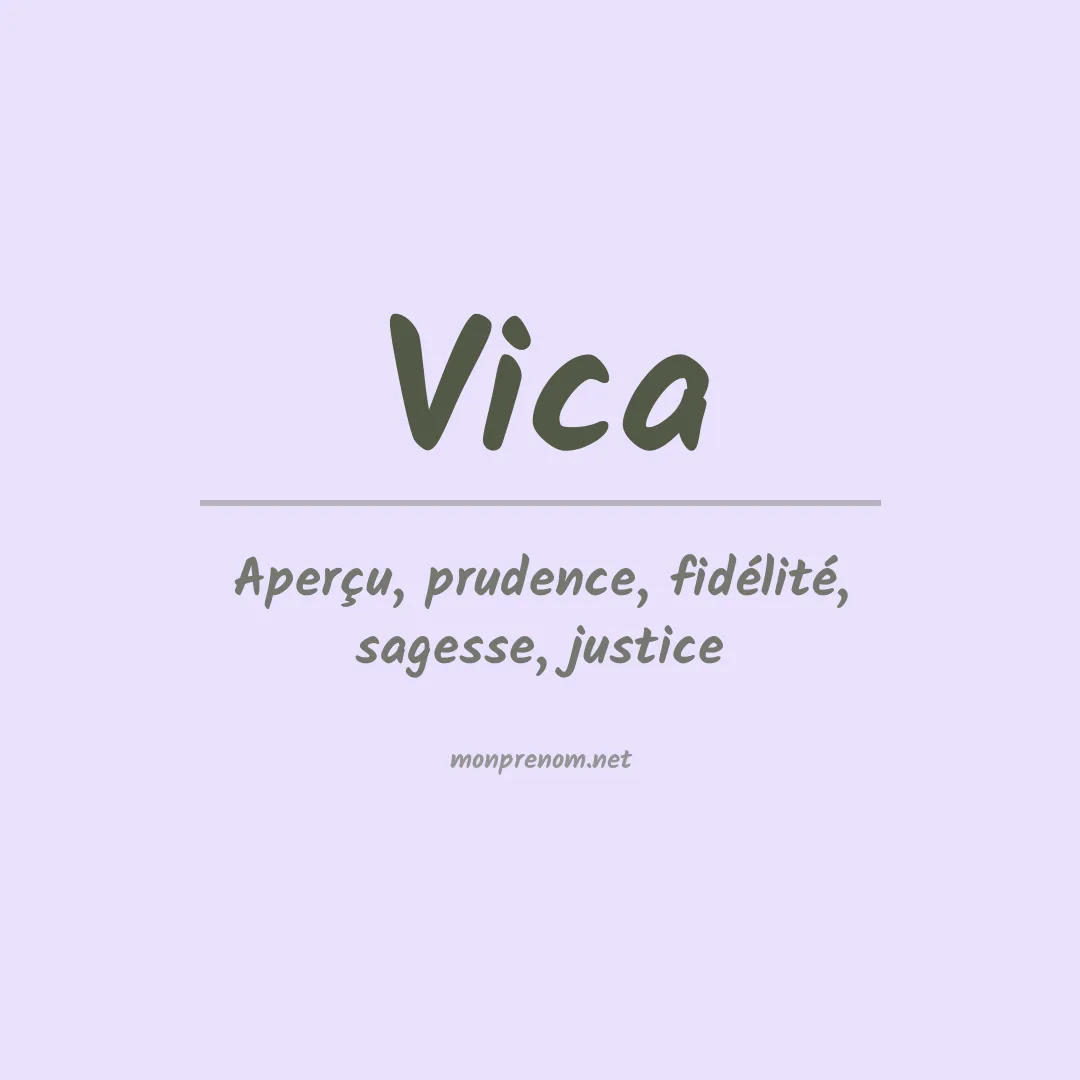 Signification du Prénom Vica Signification du Prénom Vica