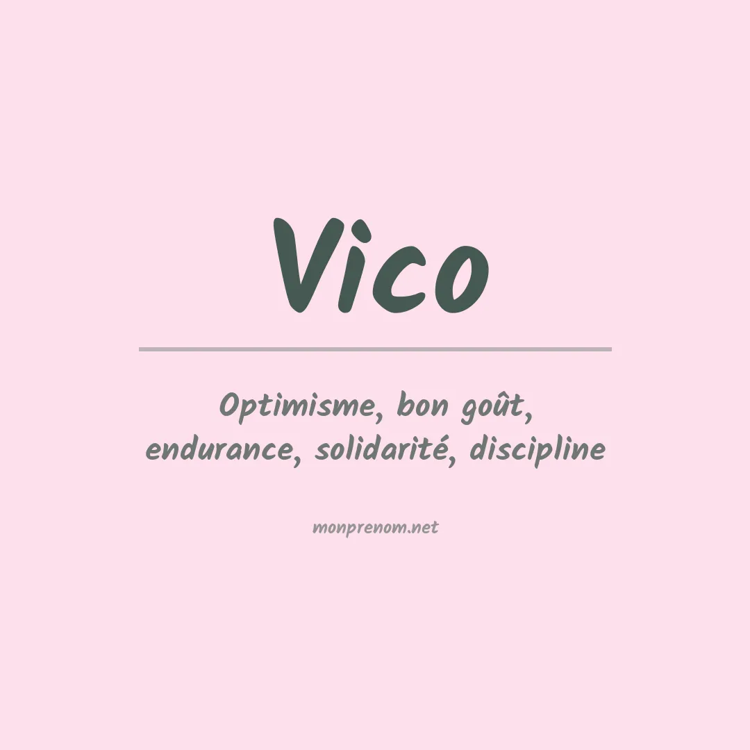 Signification du Prénom Vico Signification du Prénom Vico