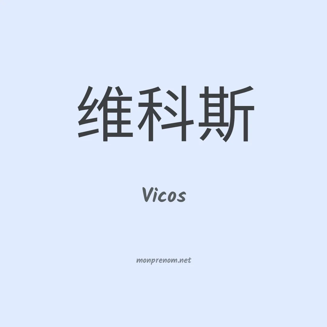 Vicos en chino
