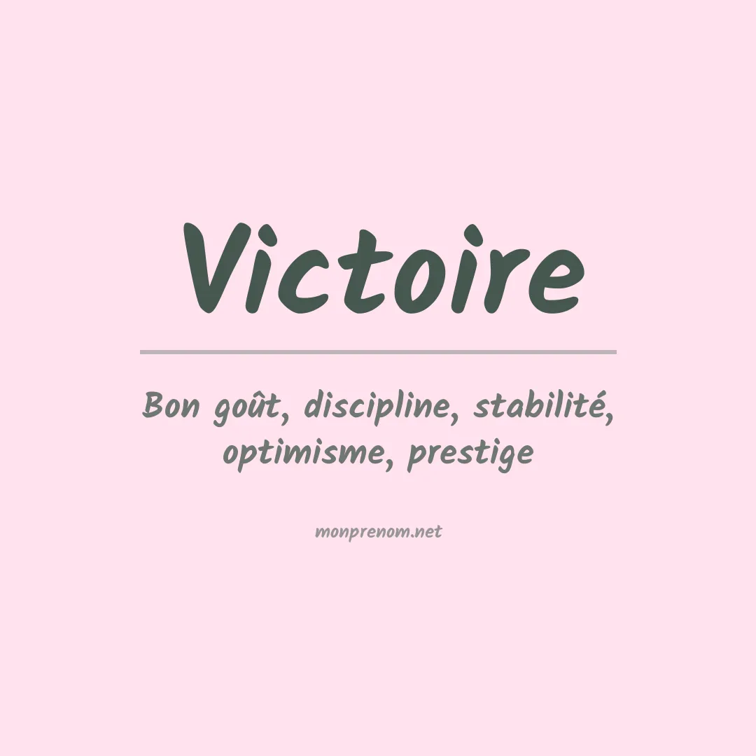 Signification du Prénom Victoire