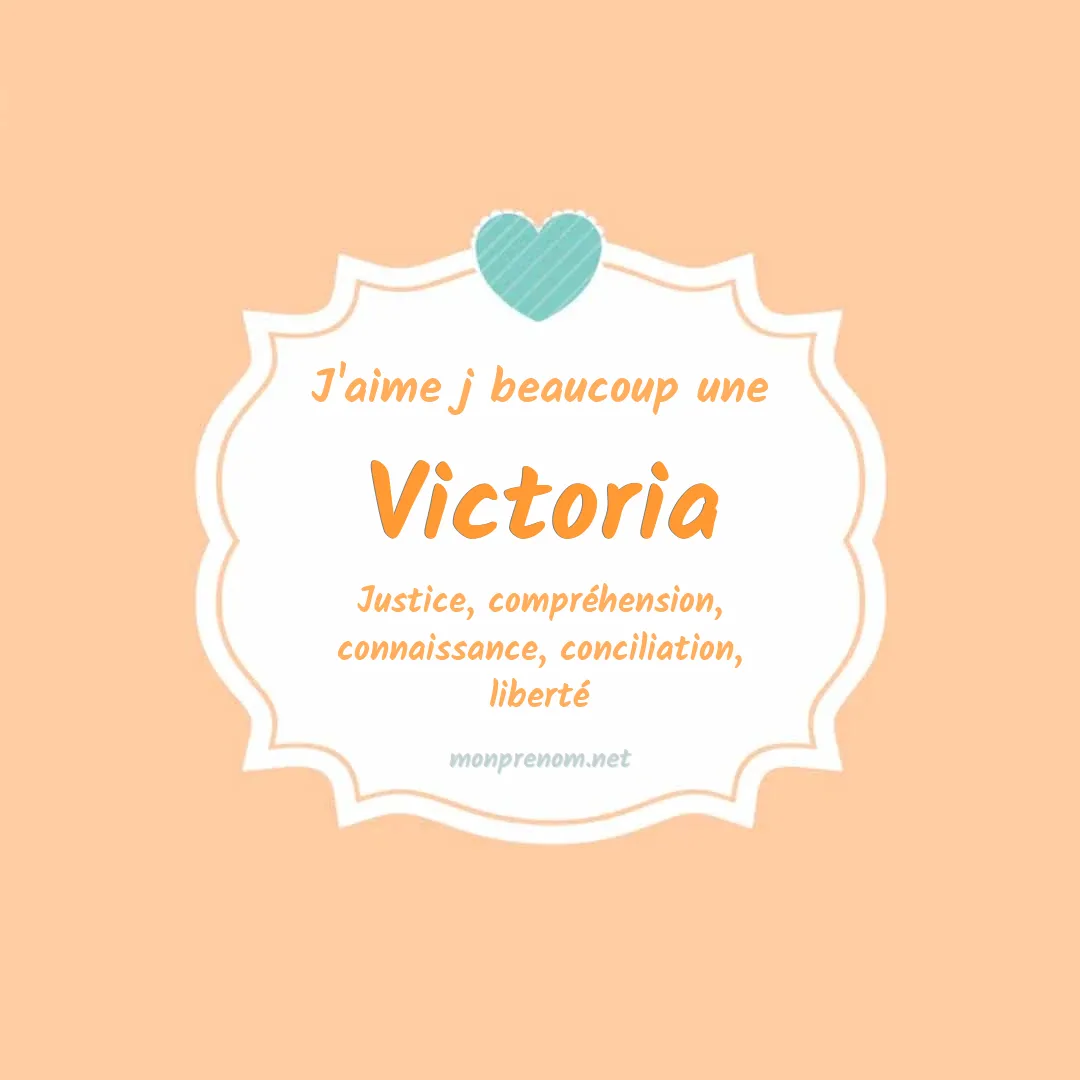 Signification du Pr nom Victoria