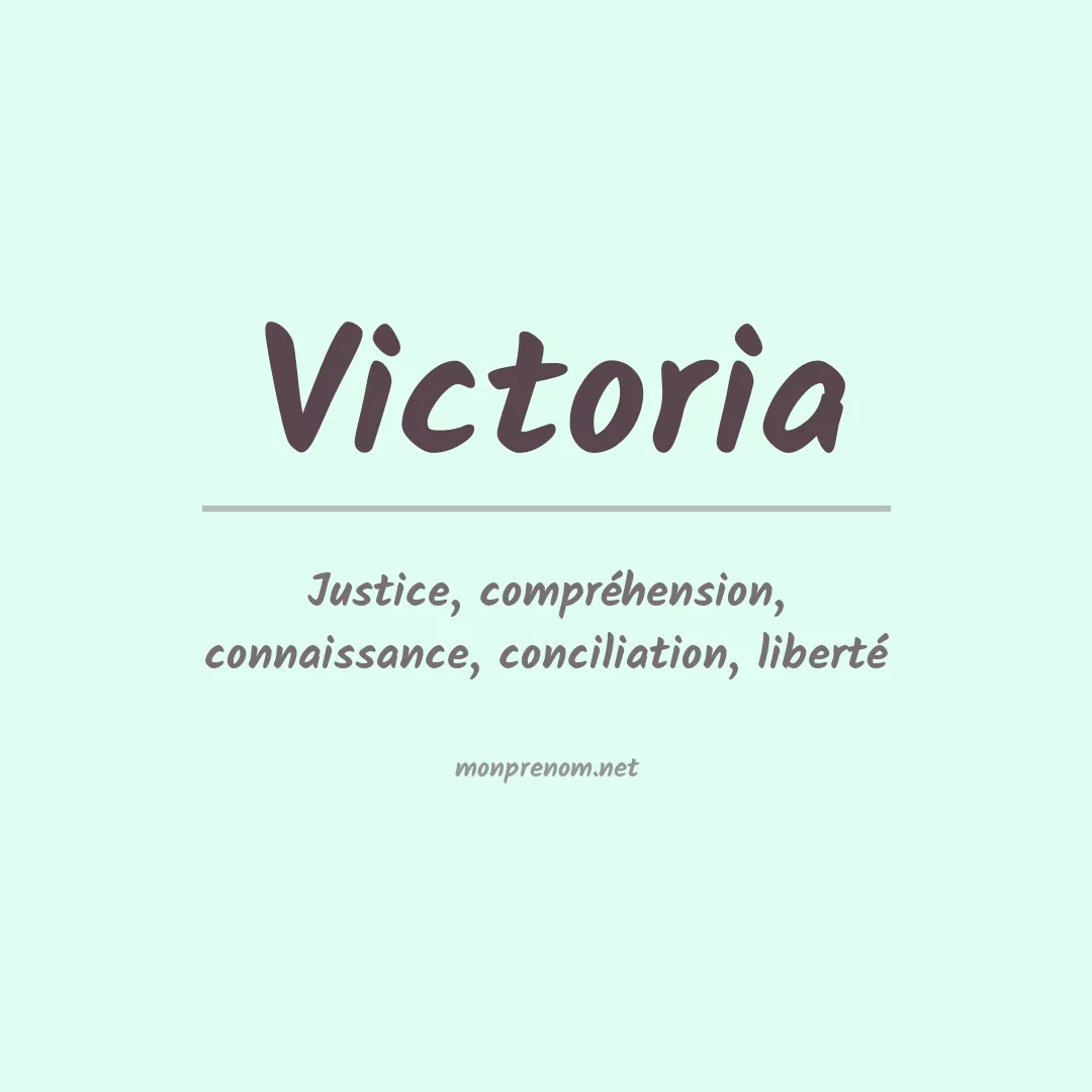 Signification du Prénom Victoria