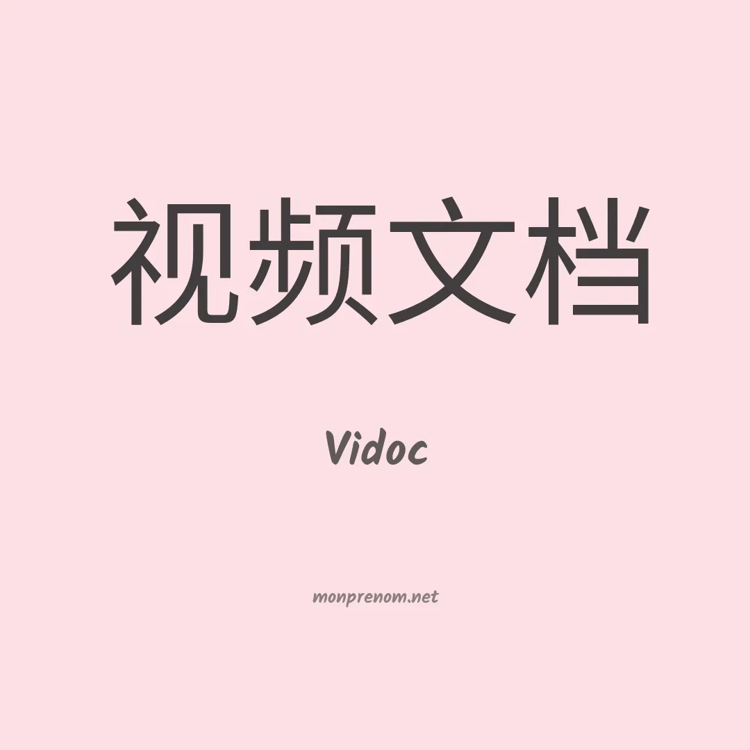 Vidoc en chino
