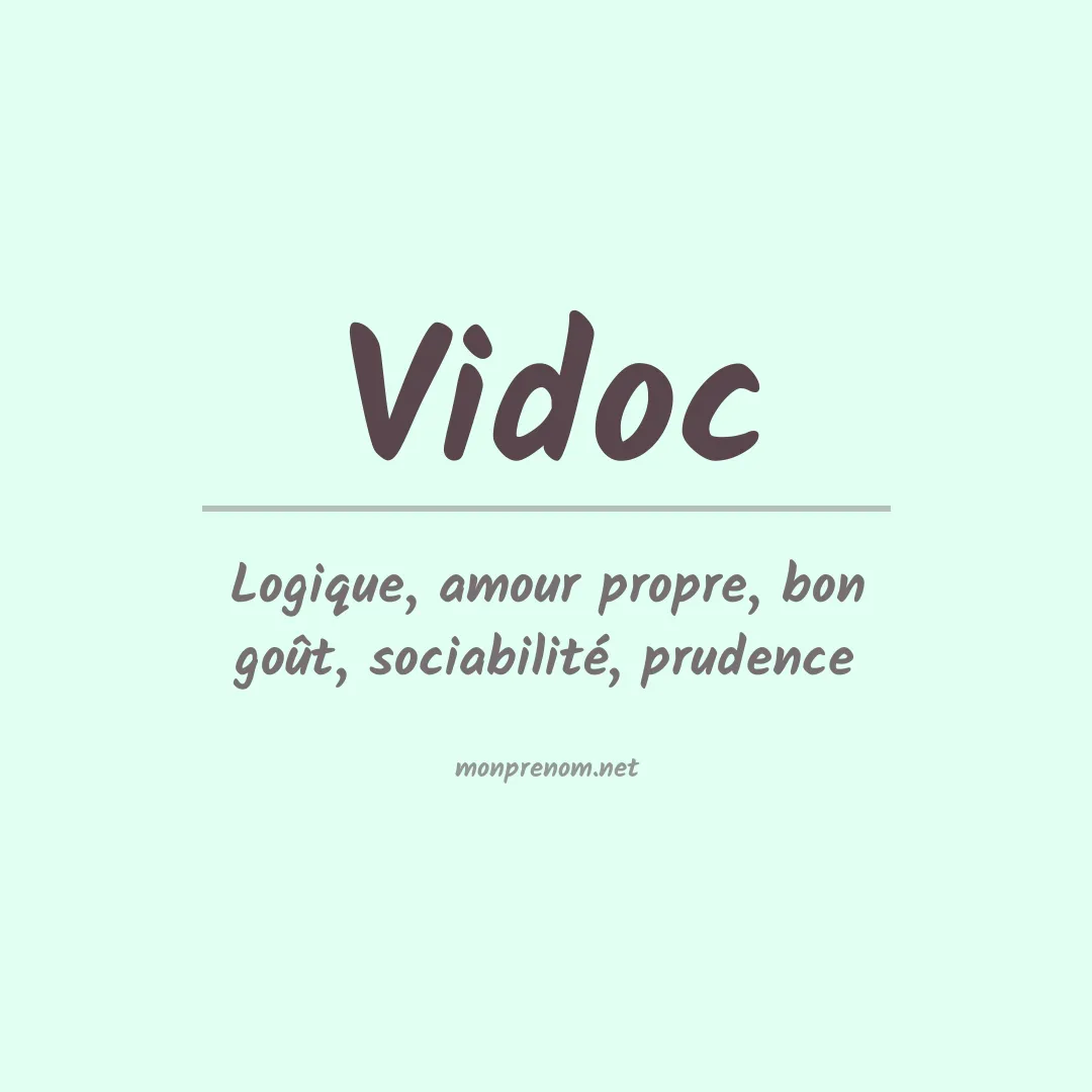 Signification du Prénom Vidoc Signification du Prénom Vidoc