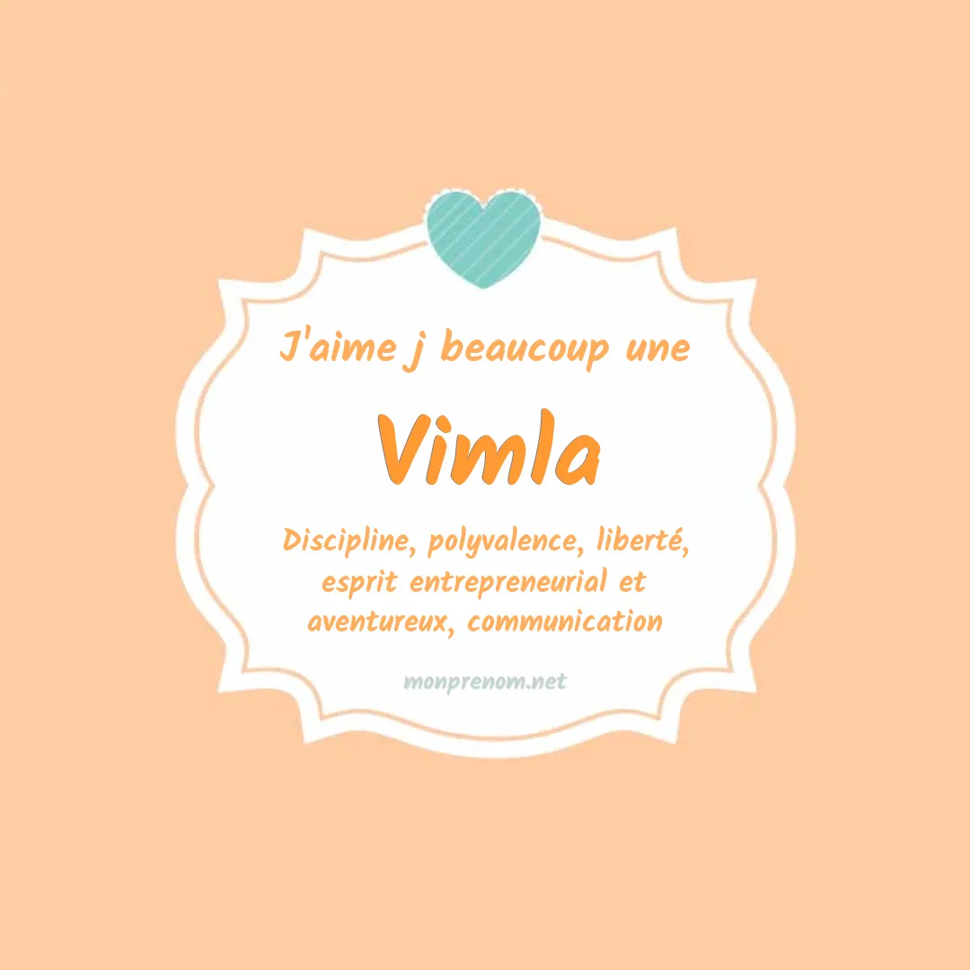 j'aime beaucoup Vimla