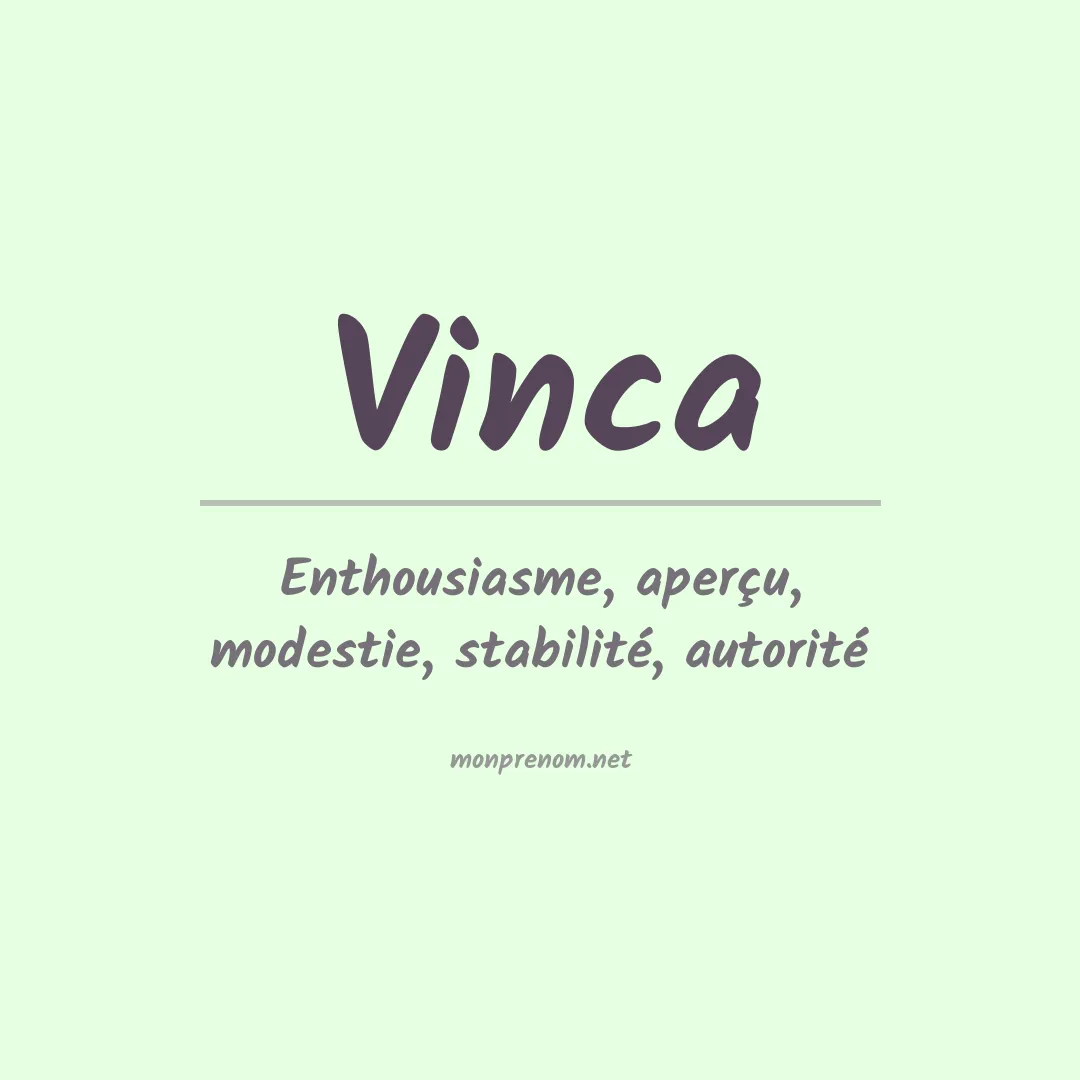 Signification du Prénom Vinca Signification du Prénom Vinca