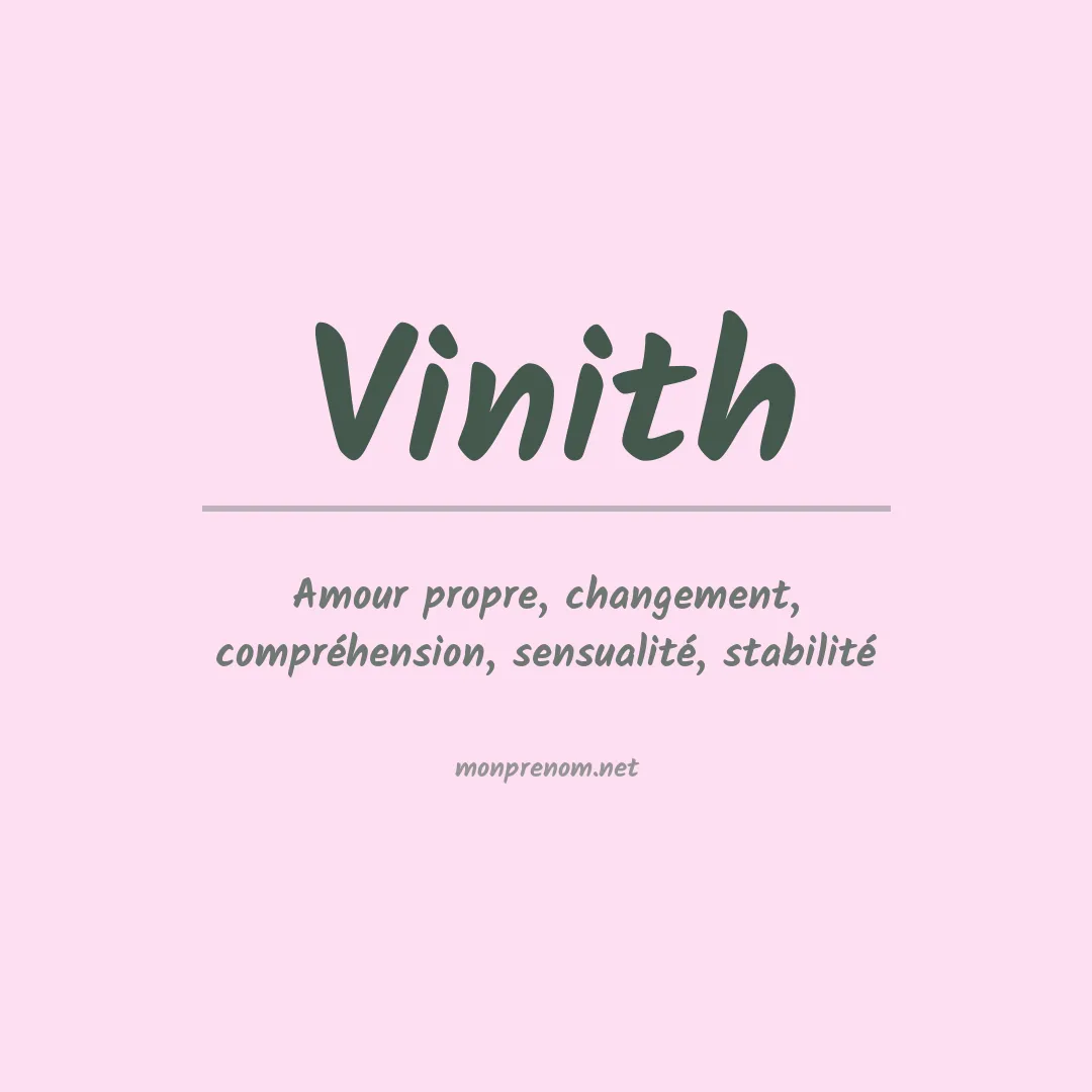 Signification du Prénom Vinith Signification du Prénom Vinith