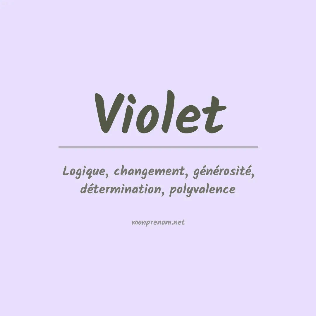Signification du Prénom Violet