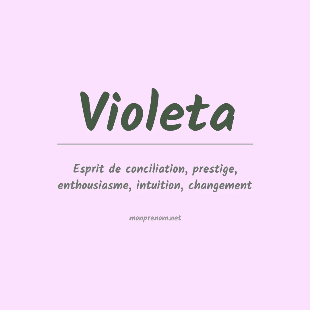 Signification du Prénom Violeta