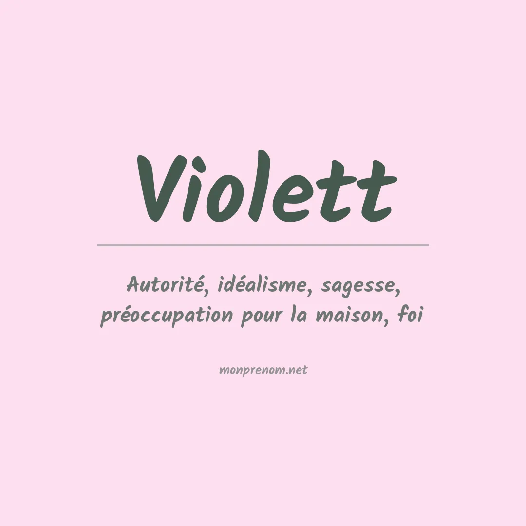 Signification du Prénom Violett