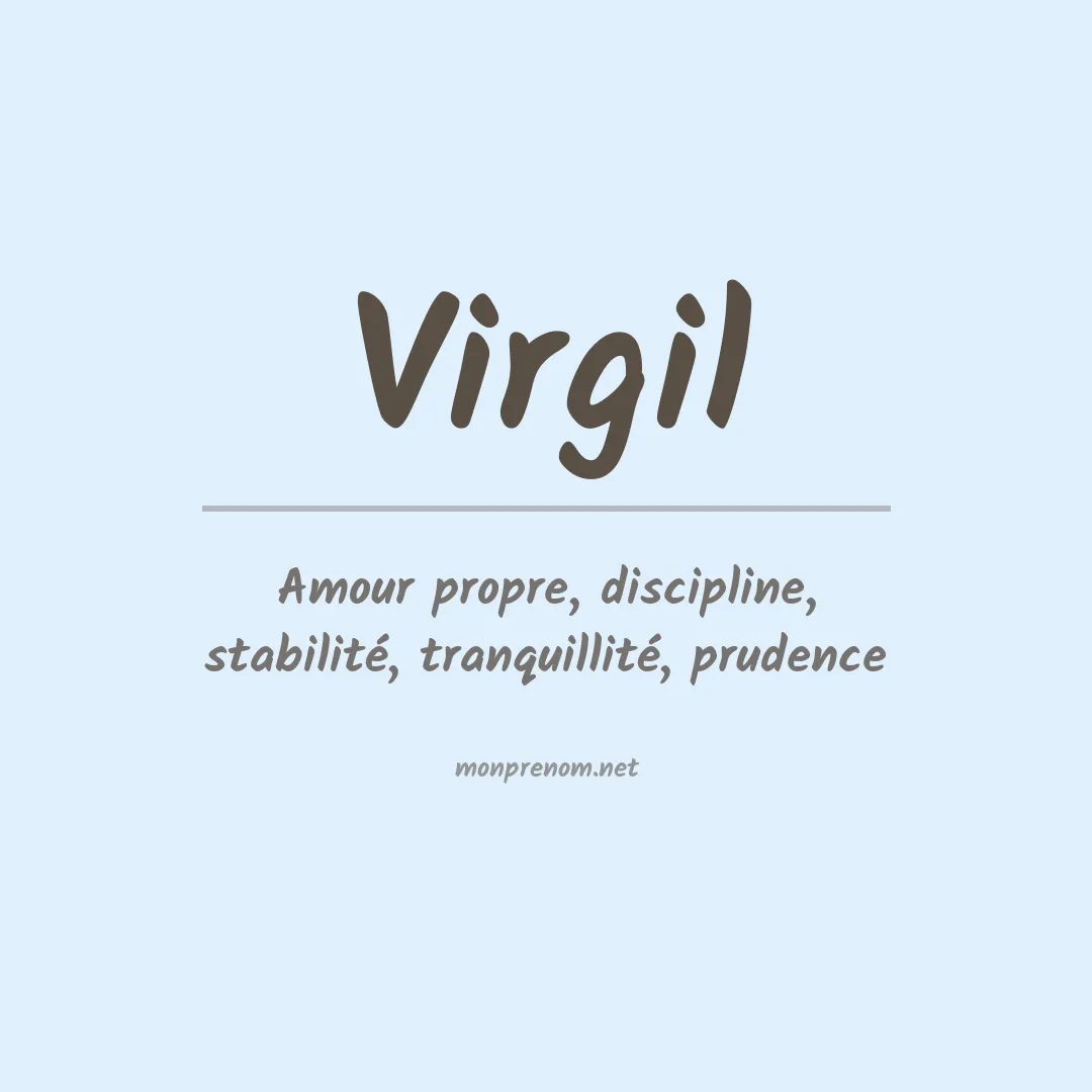 Signification du Prénom Virgil
