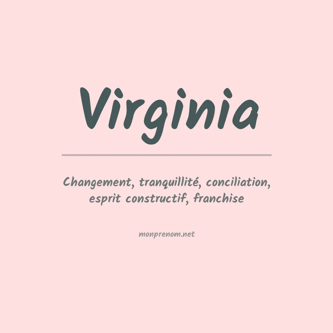 Signification du Prénom Virginia
