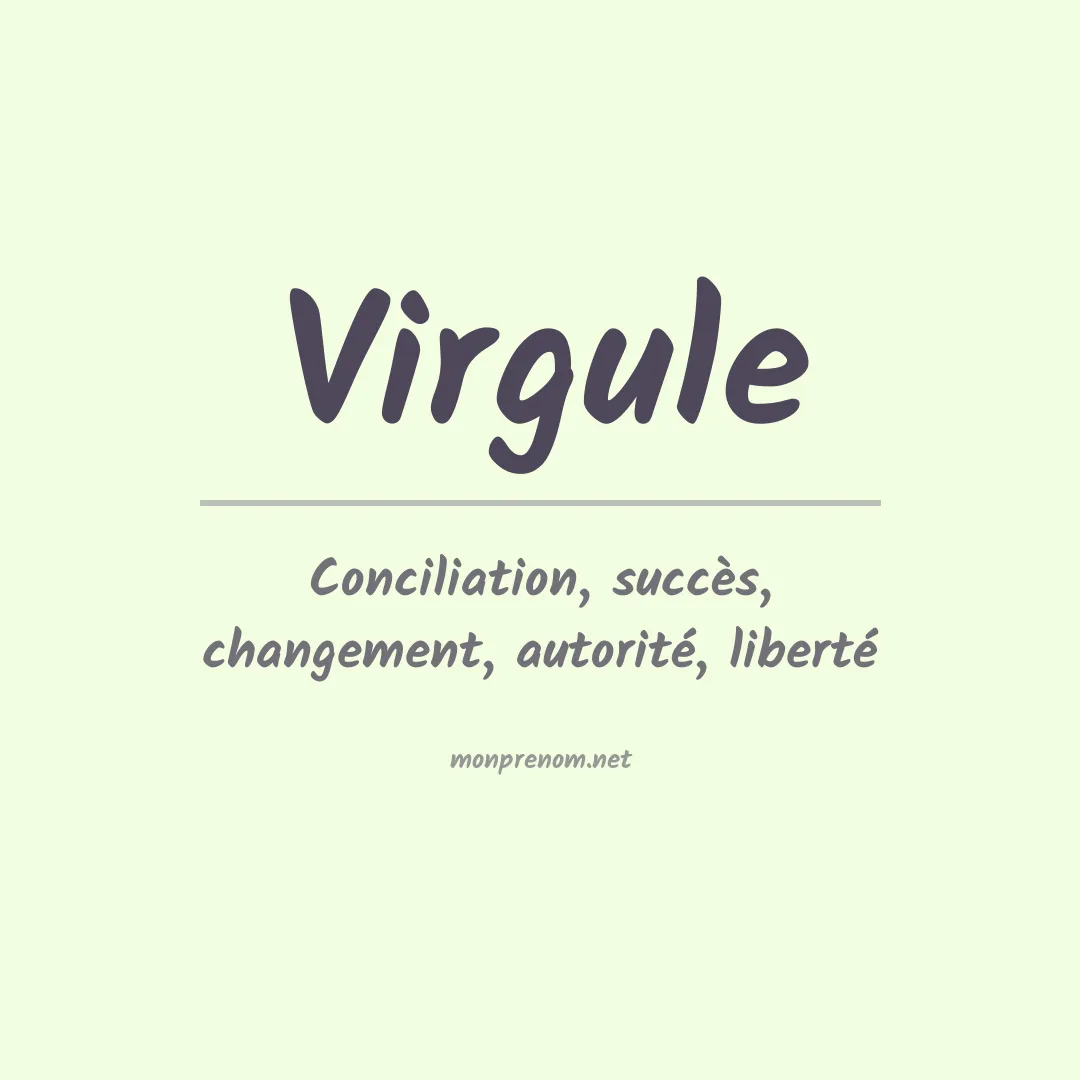 Signification du Prénom Virgule Signification du Prénom Virgule
