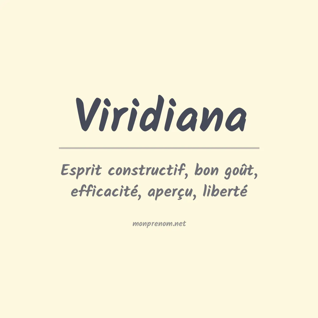Signification du Prénom Viridiana