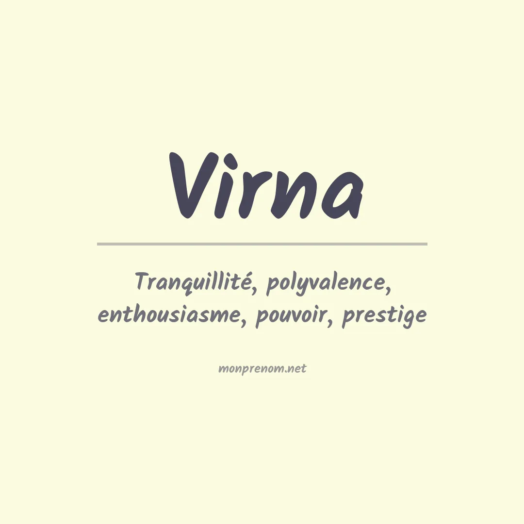 Signification du Prénom Virna
