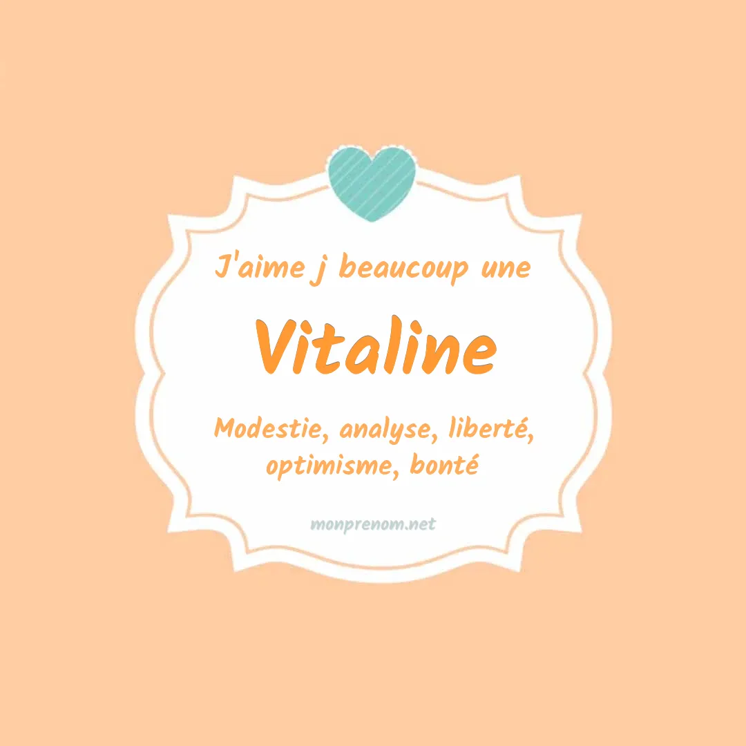 j'aime beaucoup Vitaline