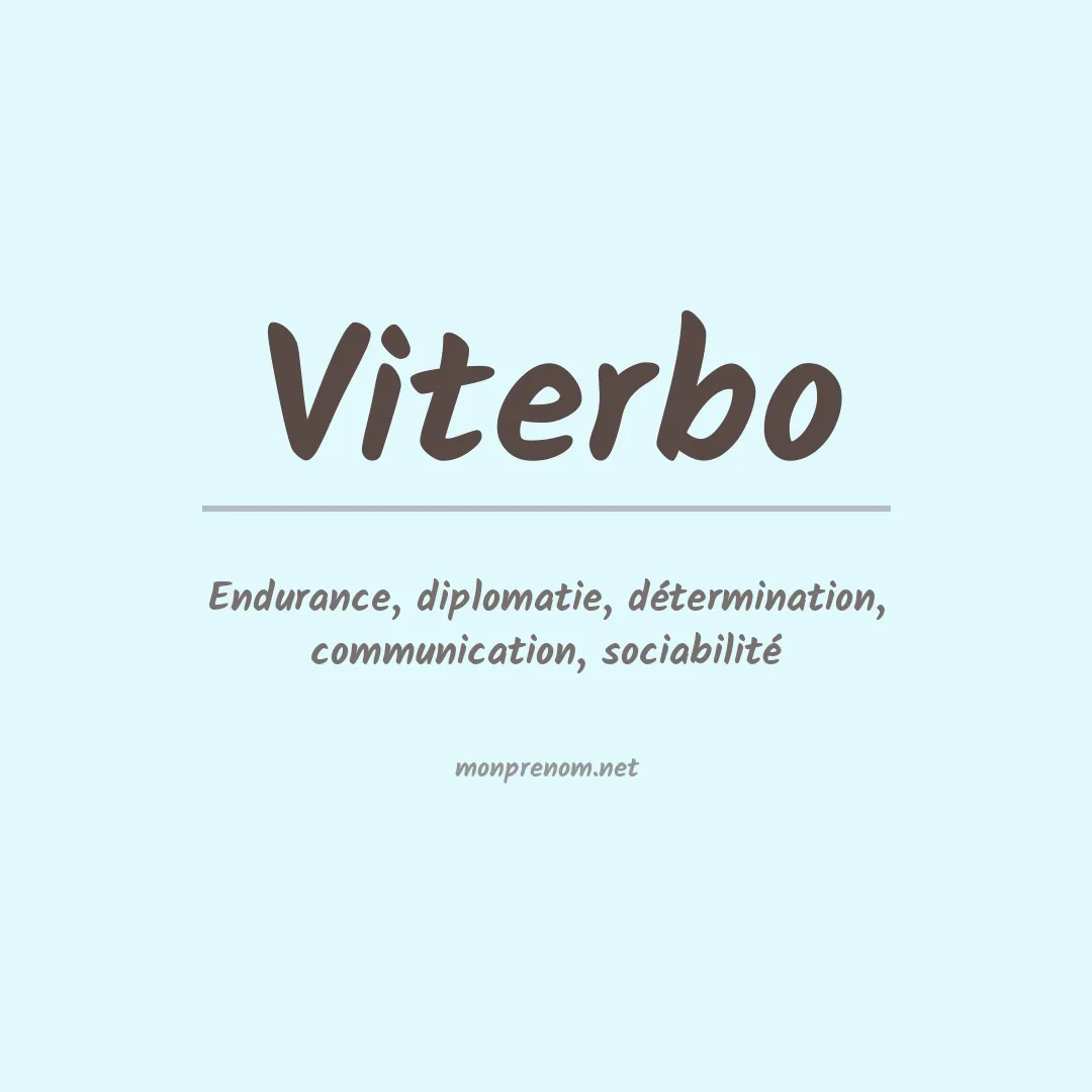 Signification du Prénom Viterbo Signification du Prénom Viterbo