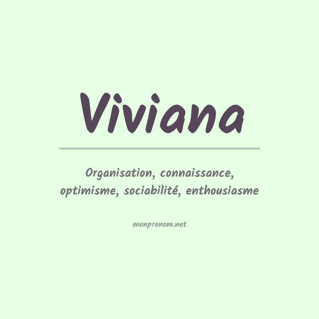 Signification du Prénom Viviana