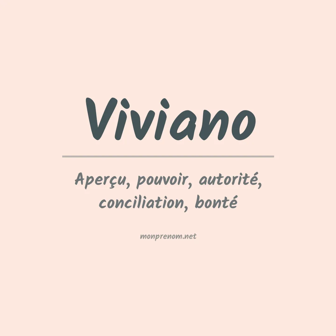 Signification du Prénom Viviano