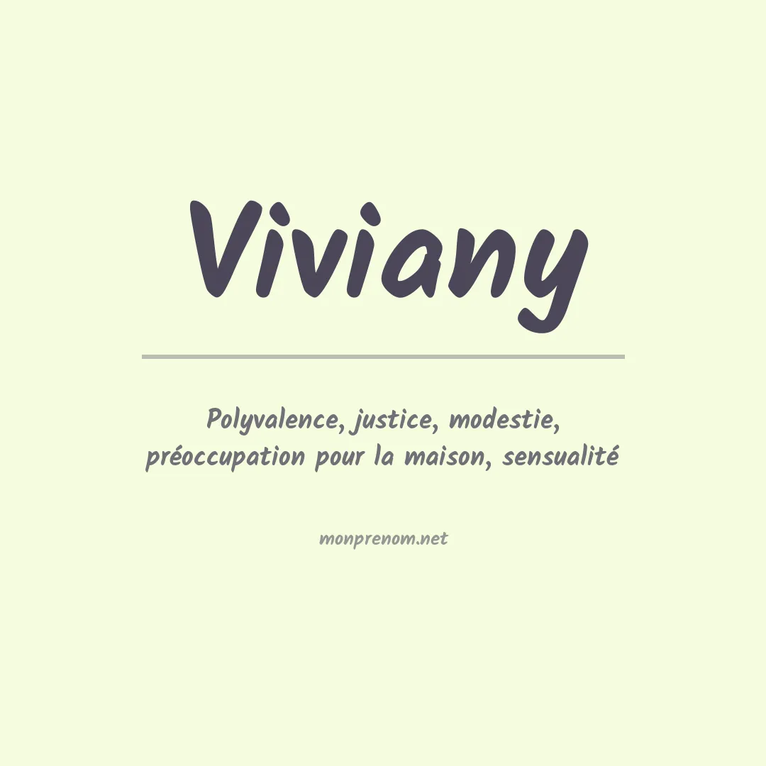 Signification du Prénom Viviany