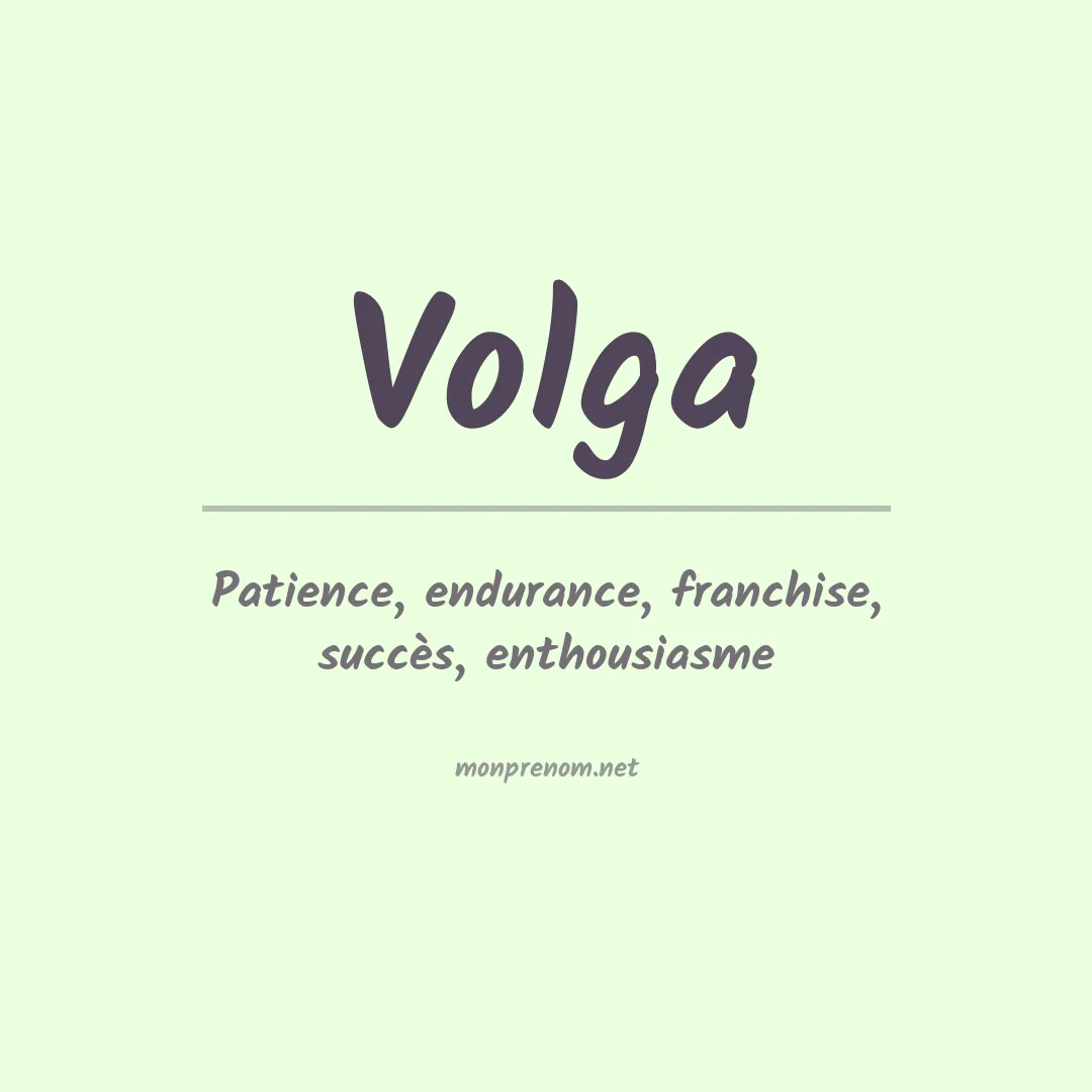 Signification du Prénom Volga Signification du Prénom Volga