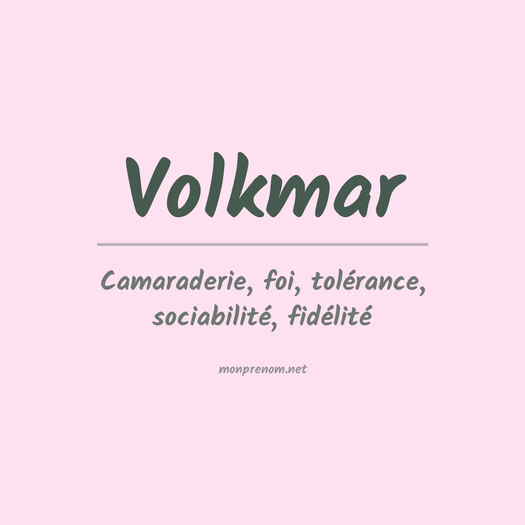 Signification du Prénom Volkmar Signification du Prénom Volkmar