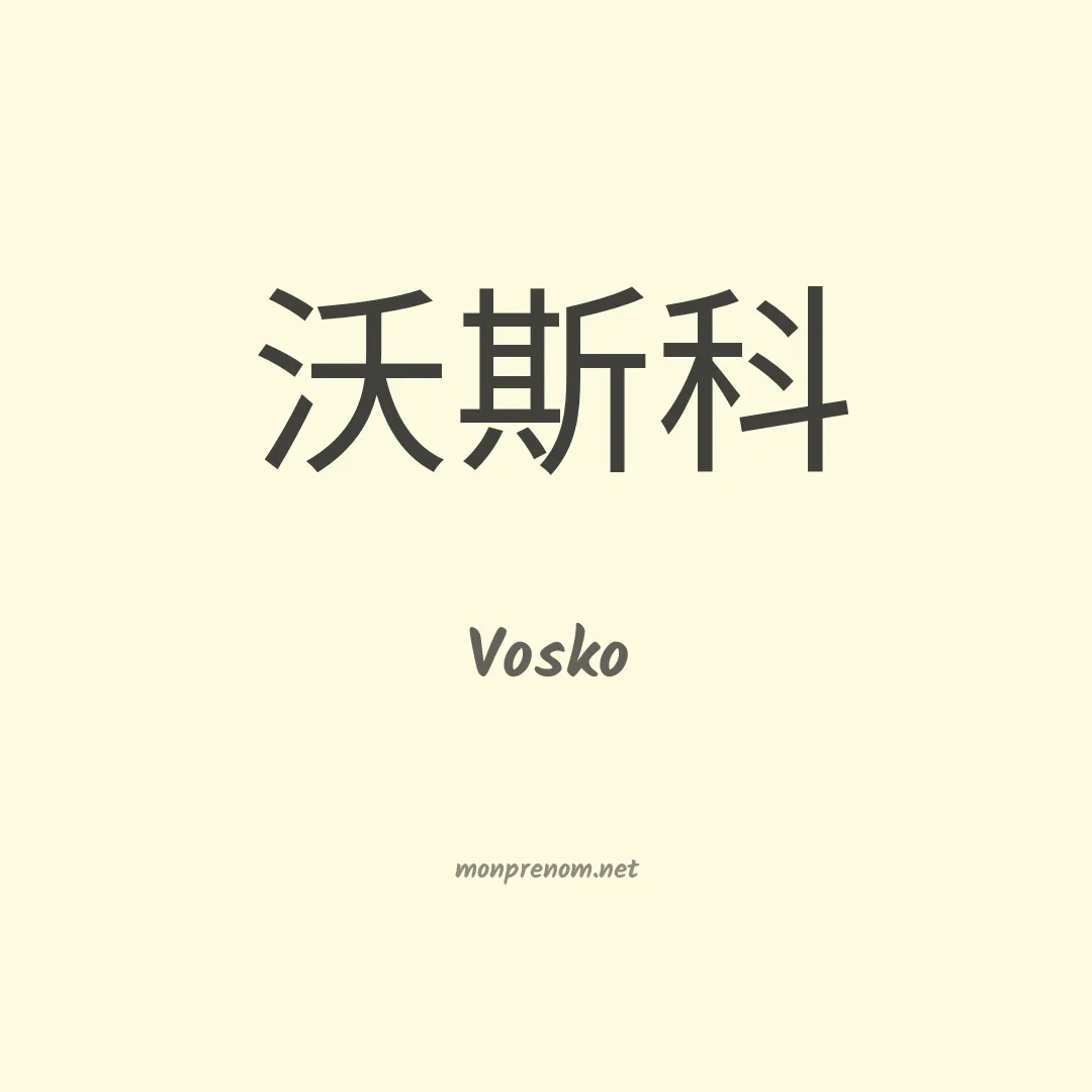 Vosko en chino