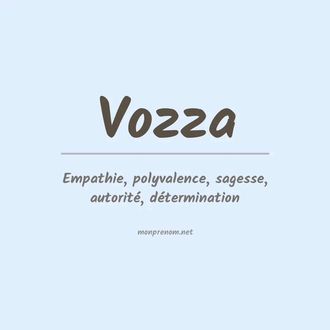 Signification du Prénom Vozza